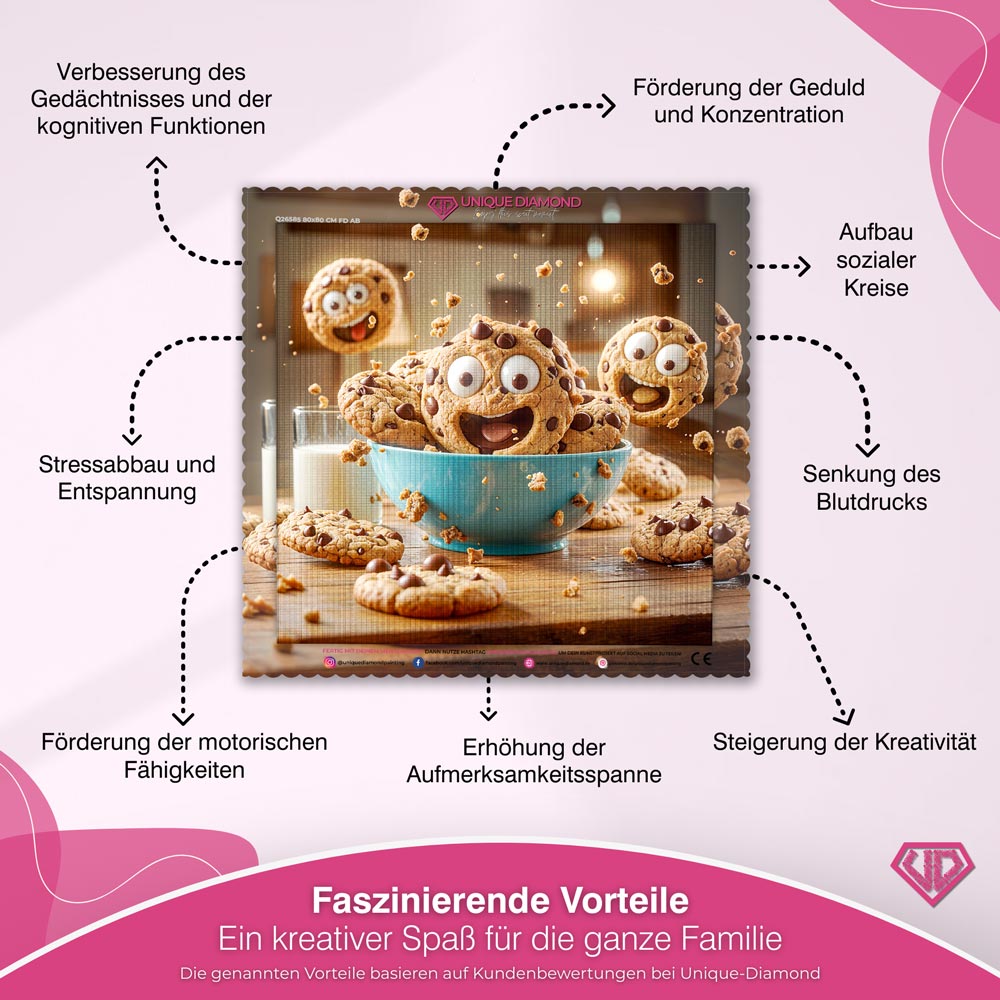 5D Diamond Painting – Fröhliche Cookie-Party Unique-Diamond