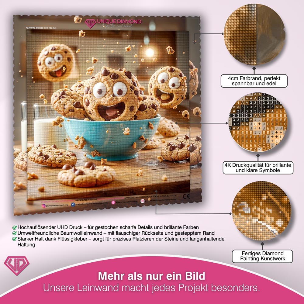 5D Diamond Painting – Fröhliche Cookie-Party Unique-Diamond