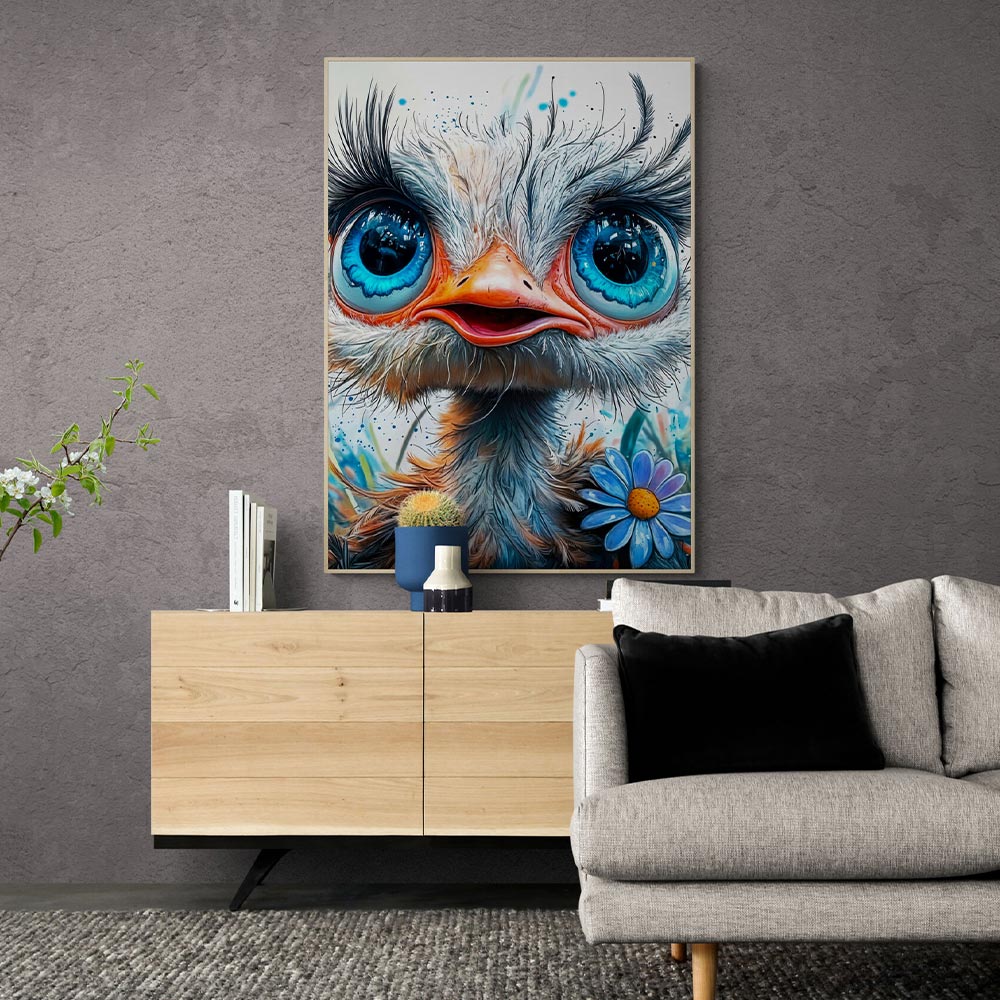 5D Diamond Painting mit AB-Effekt – Fröhlicher Strauß, Unique-Diamond