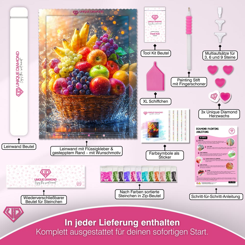 5D Diamond Painting – Früchtepracht Unique-Diamond
