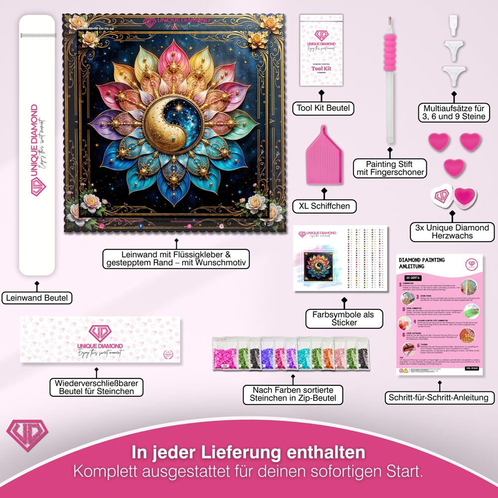 5D Diamond Painting – Kosmisches Yin und Yang Unique-Diamond