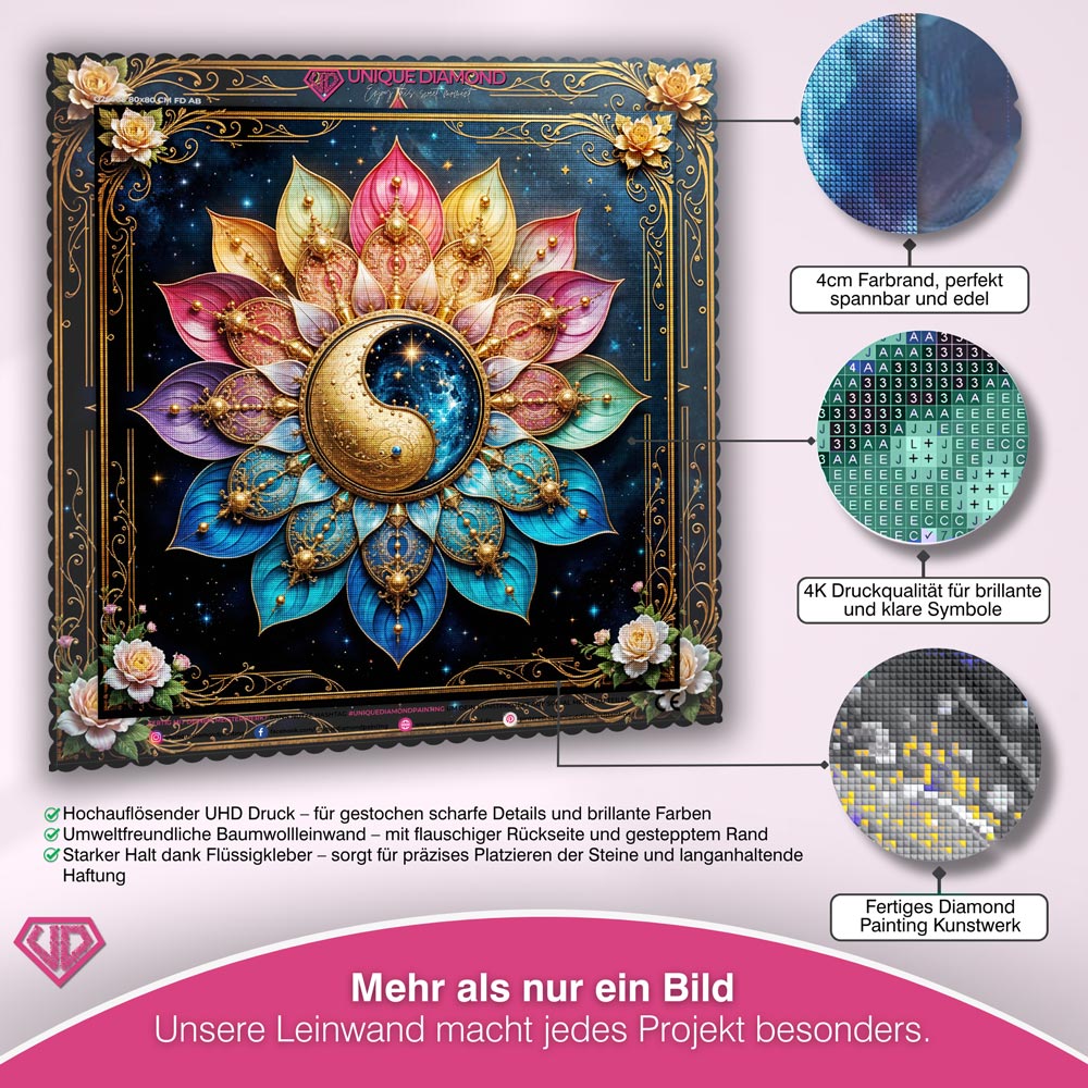 5D Diamond Painting – Kosmisches Yin und Yang Unique-Diamond