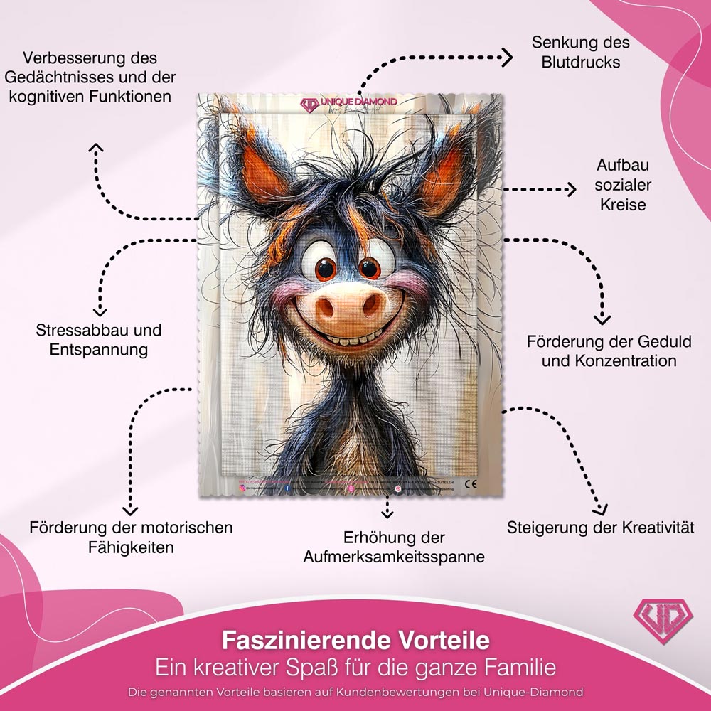 5D Diamond Painting – Lächeln der Lebensfreude Unique-Diamond