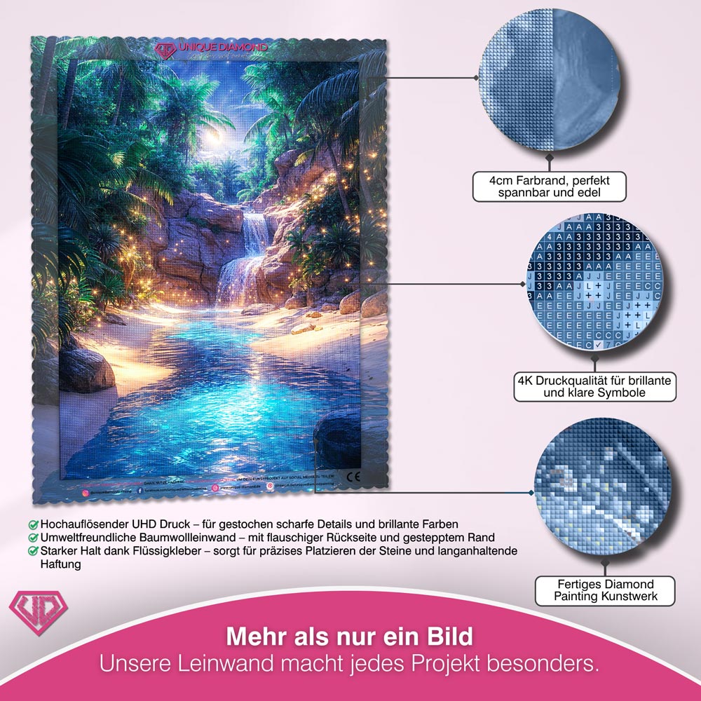 5D Diamond Painting – Magische Tropenoase Unique-Diamond