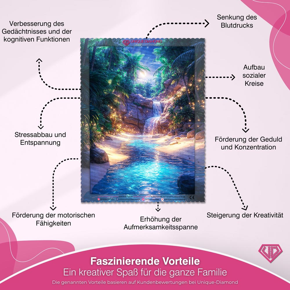 5D Diamond Painting – Magische Tropenoase Unique-Diamond