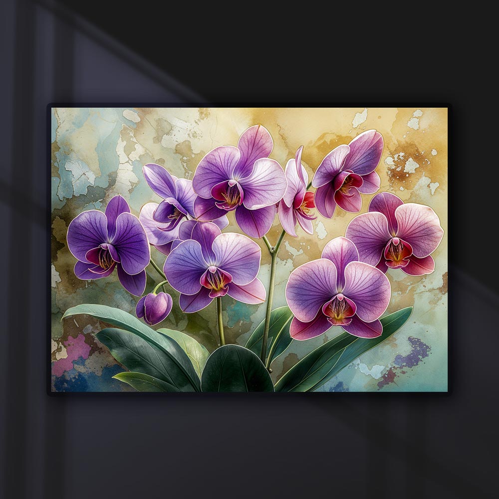 5D Diamond Painting mit AB Effekt – Orchideenpracht, Unique-Diamond