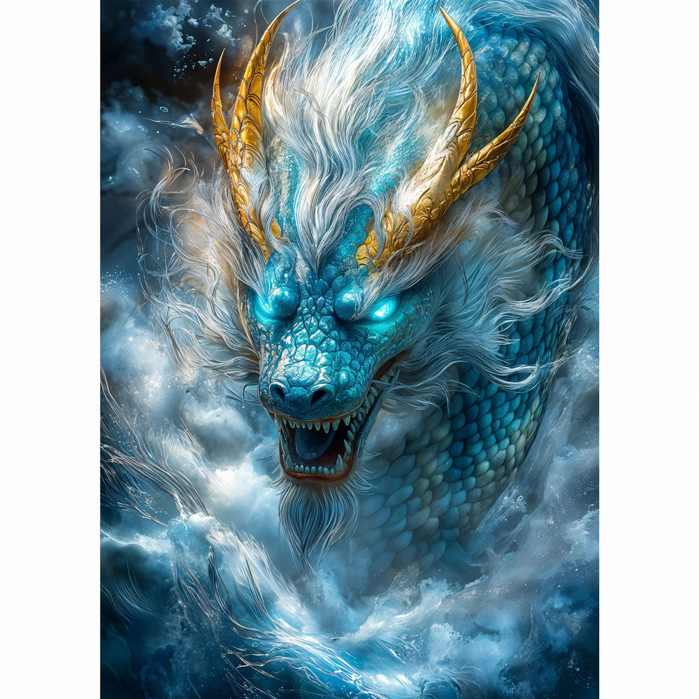 5D Diamond Painting – Sturmdrache Unique-Diamond
