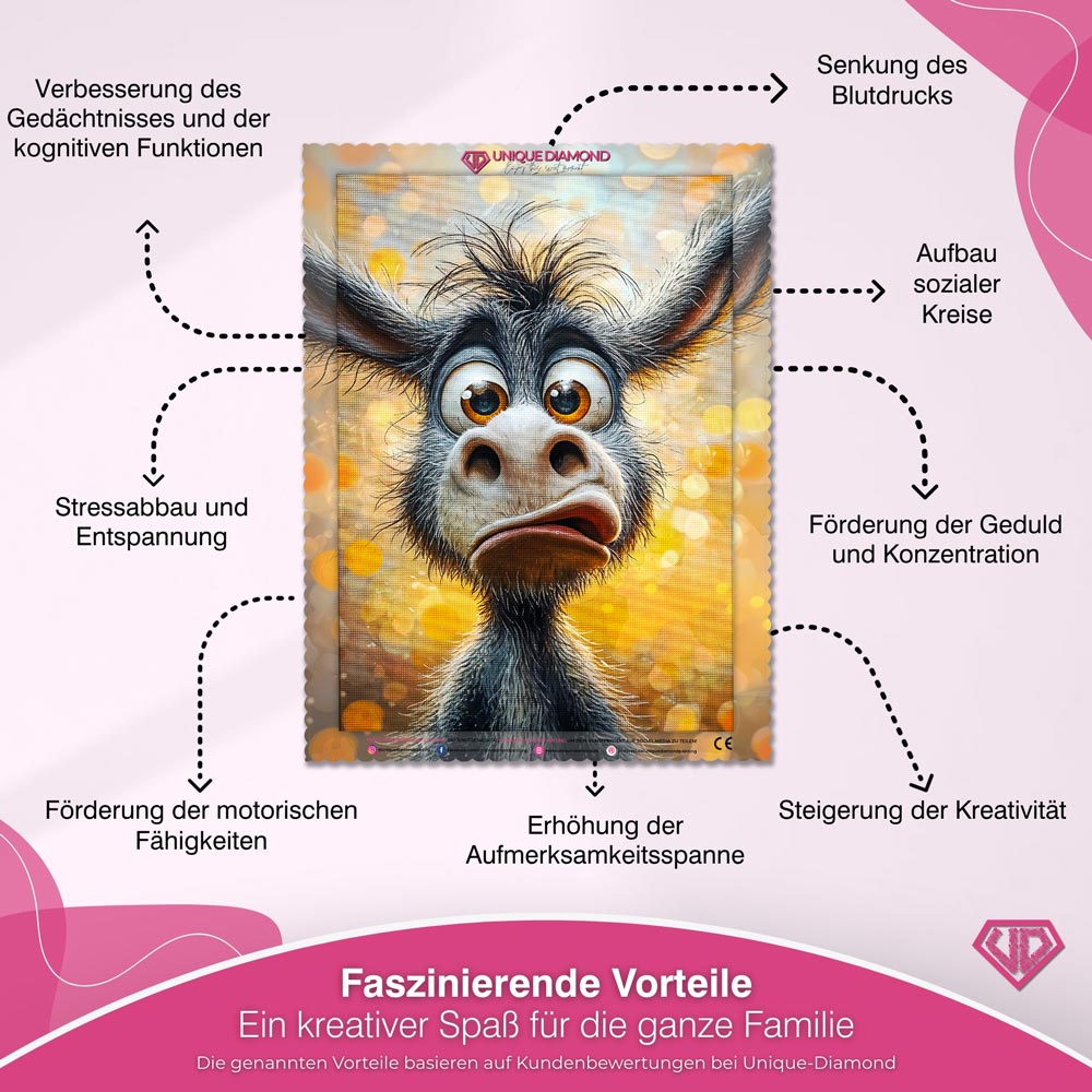 5D Diamond Painting – Verblüffter Freund Unique-Diamond