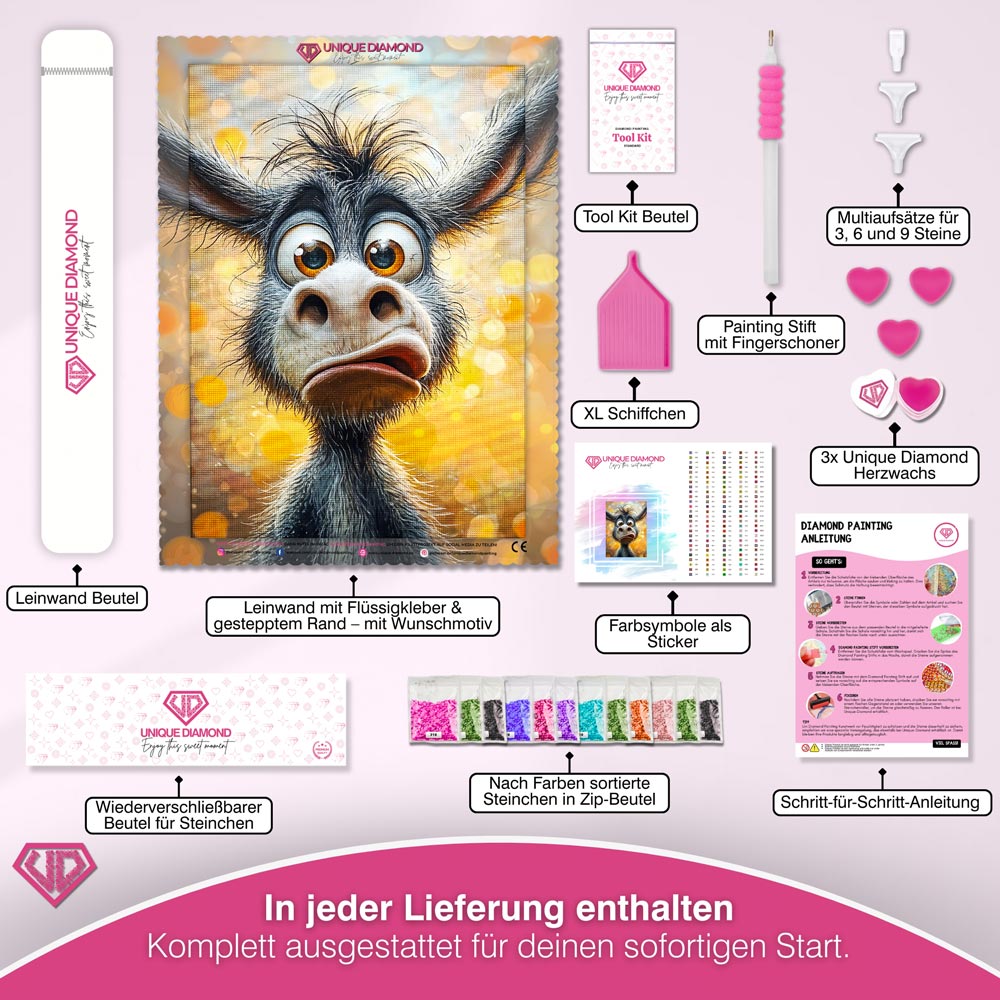 5D Diamond Painting – Verblüffter Freund Unique-Diamond