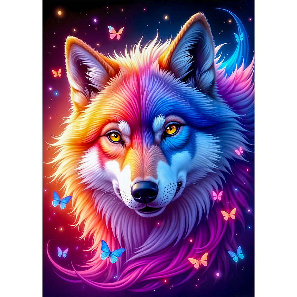 5D Diamond Painting mit AB-Effekt –Aurora Spirit mit 100 Farben, Unique-Diamond