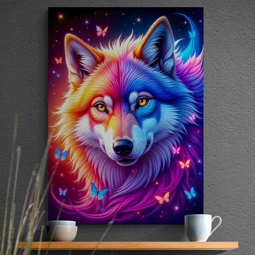 5D Diamond Painting mit AB-Effekt –Aurora Spirit mit 100 Farben, Unique-Diamond