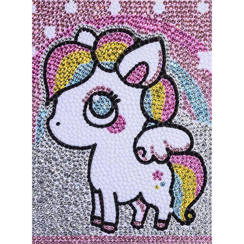 5D Diamond Painting Einhorn mit Strasssteinchen, Unique-Diamond