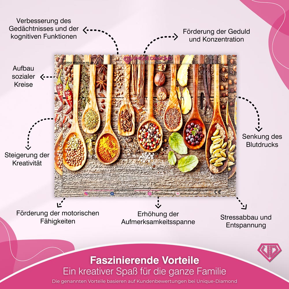 5D Diamond Painting – 8 Gewürzarten Unique-Diamond