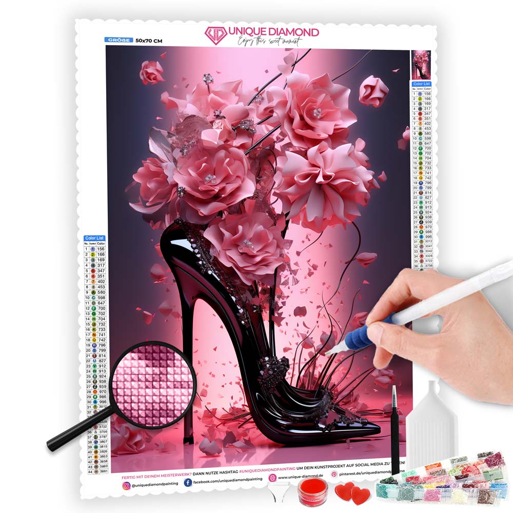 5D Diamond Painting AB Steine High Heels, Unique-Diamond