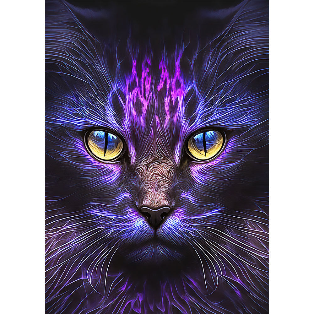 5D Diamond Painting AB Steine Magic Cat, Unique-Diamond