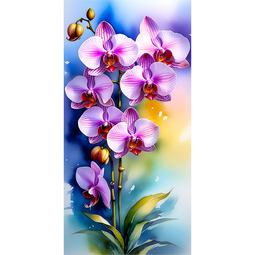 5D Diamond Painting AB Steine Orchidee, Unique-Diamond