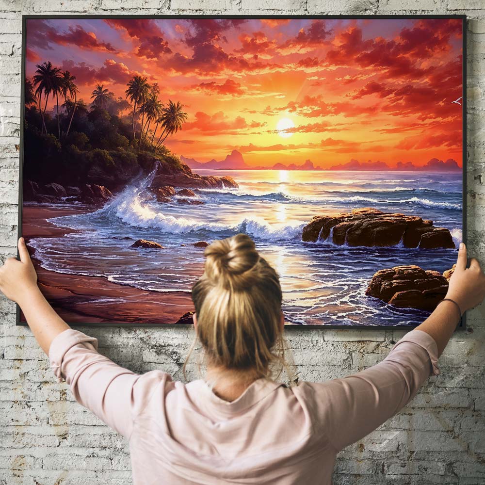 5D Diamant Painting – Sonnenuntergang am Strand Unique-Diamond