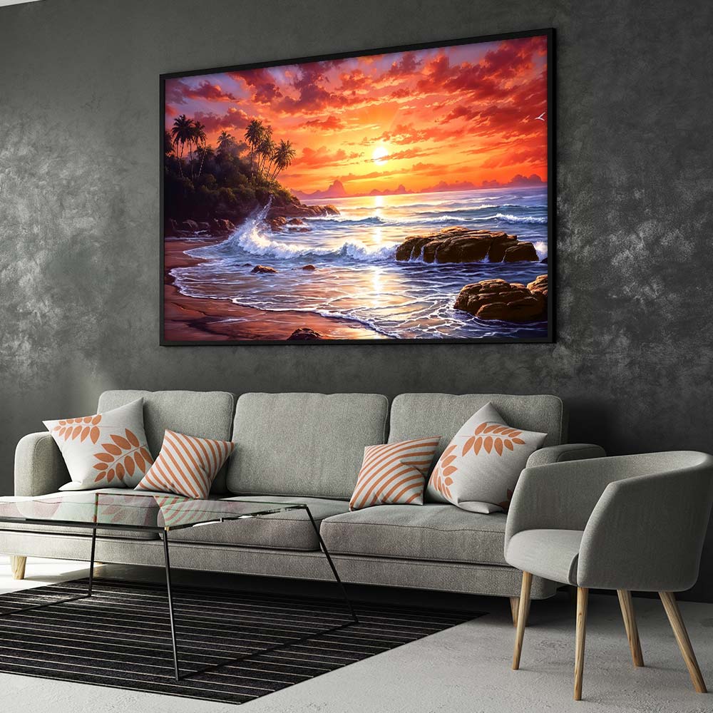 5D Diamant Painting – Sonnenuntergang am Strand Unique-Diamond