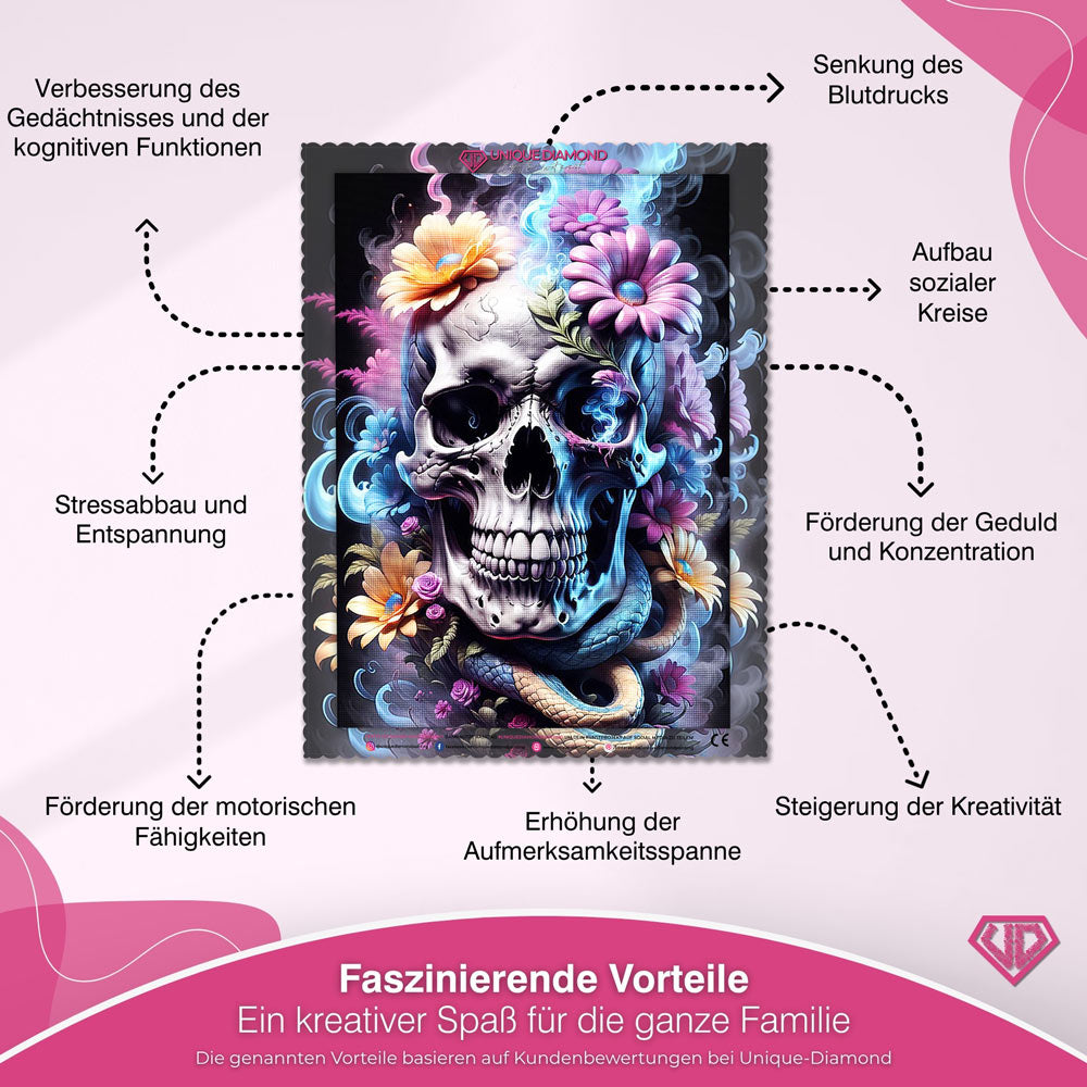 5D Diamond Painting – Skull Unique-Diamond