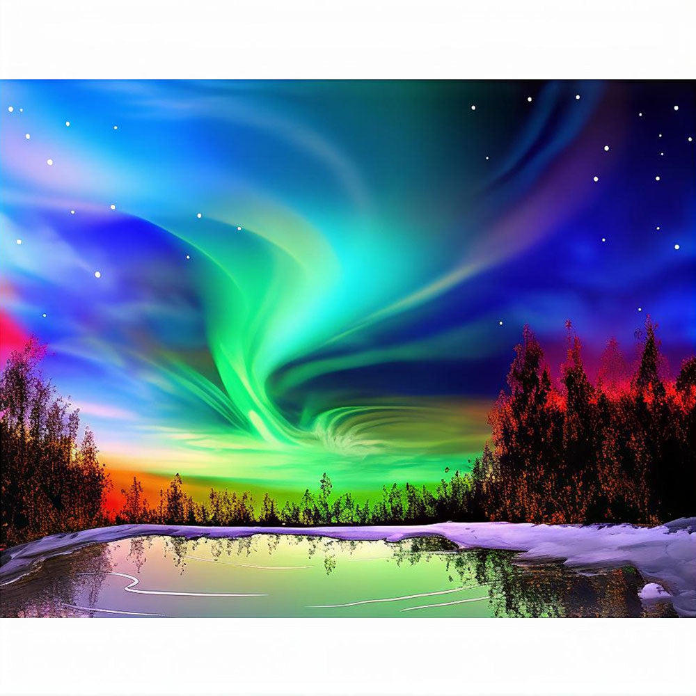 5D Diamond Painting AB Steine Aurora Farbspiel - Unique-Diamond