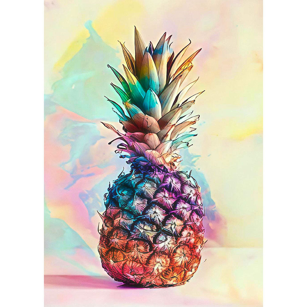 5D Diamond Painting AB Steine Bunter Ananas - Unique-Diamond