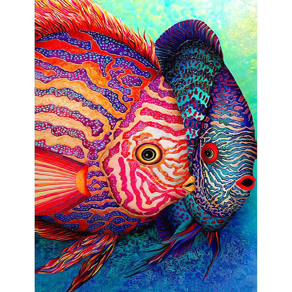 5D Diamond Painting AB Steine Farbige Fische - Unique-Diamond