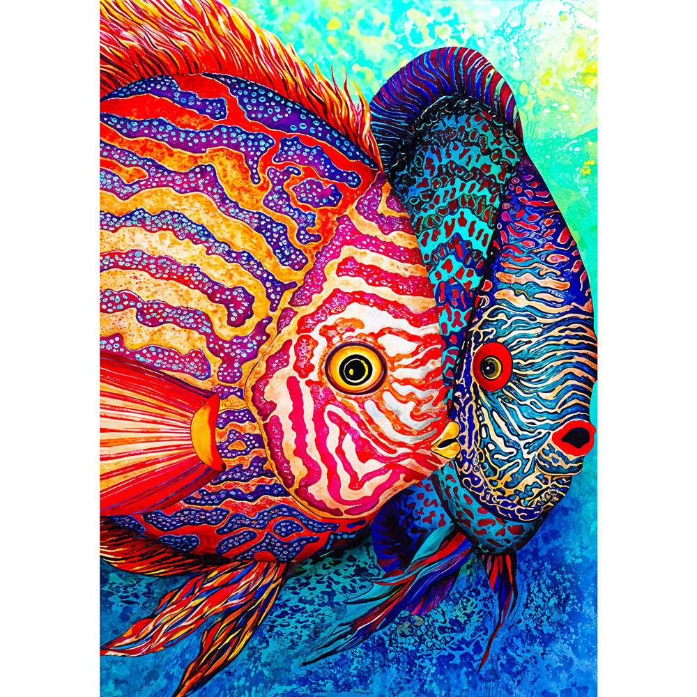 5D Diamond Painting – Farbige Fische Unique-Diamond