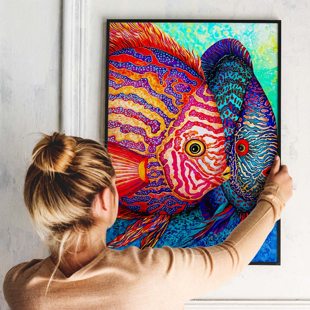 5D Diamond Painting – Farbige Fische Unique-Diamond