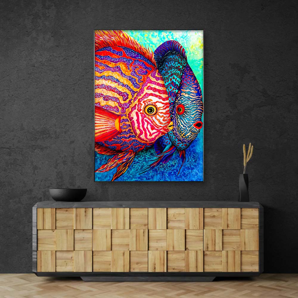 5D Diamond Painting – Farbige Fische Unique-Diamond
