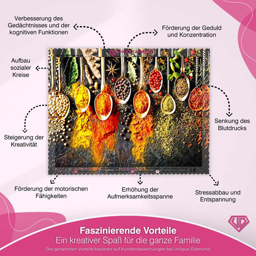 5D Diamond Painting – Gewürze Unique-Diamond