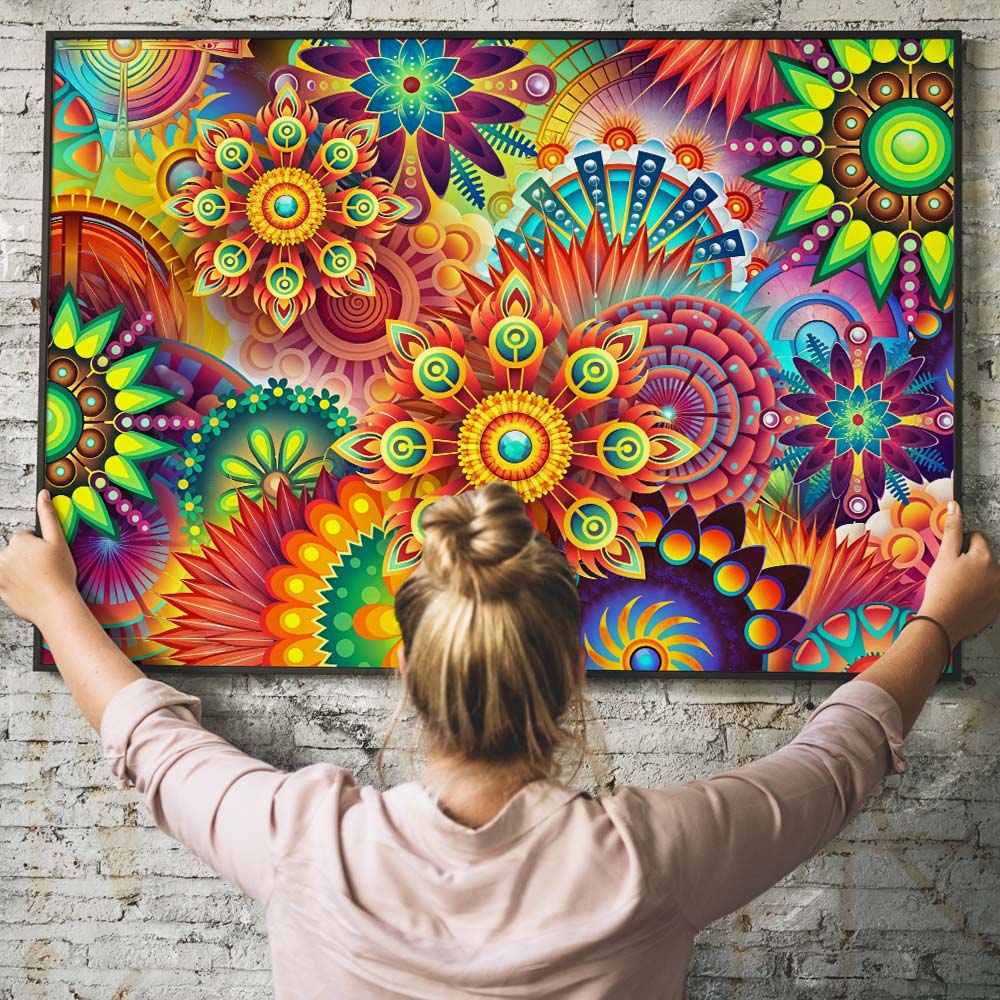 5D Diamond Painting – Mandala Blumen Unique-Diamond