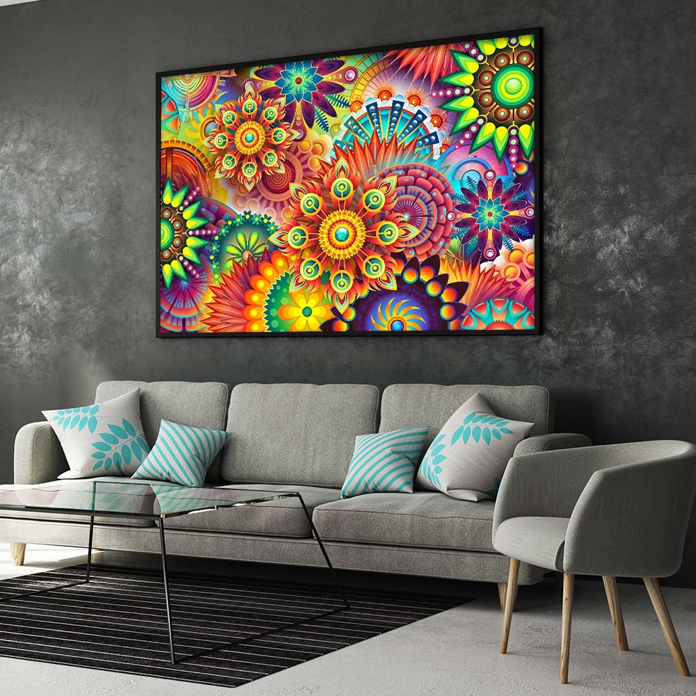 5D Diamond Painting – Mandala Blumen Unique-Diamond