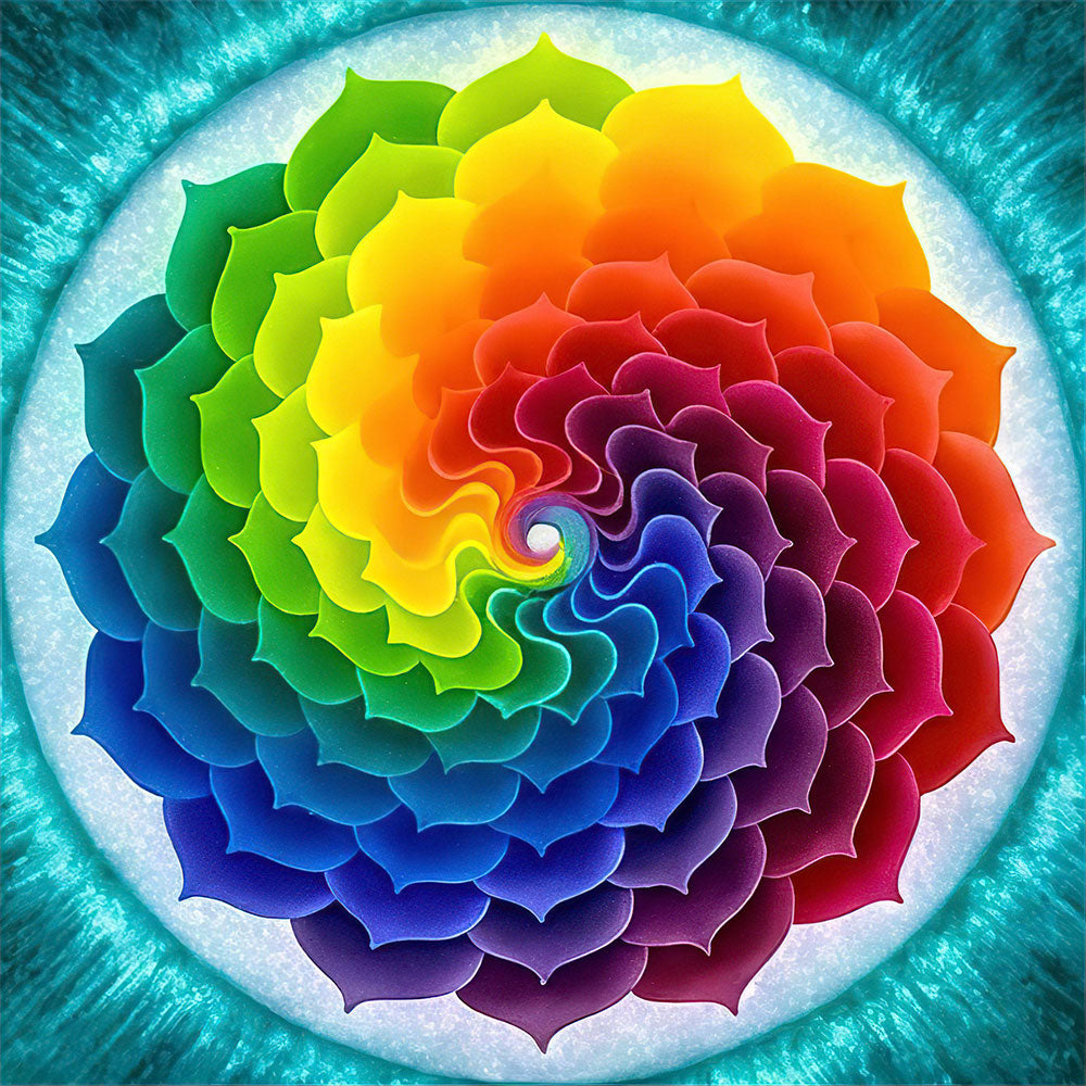 5D Diamond Painting AB Steine Regenbogen Mandala - Unique-Diamond