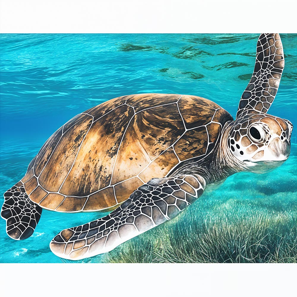 5D Diamond Painting Alte Schildkröte - Unique-Diamond