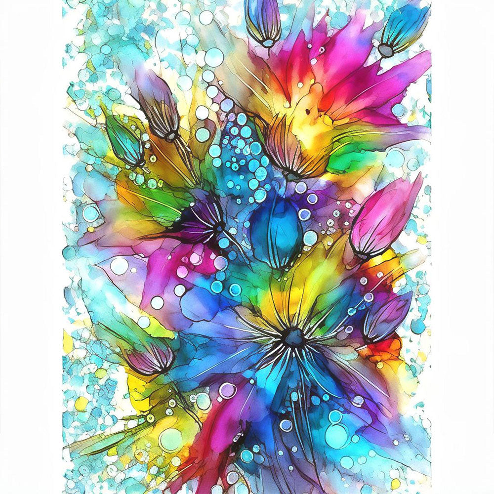 5D Diamond Painting Bunte Blumen - Unique-Diamond