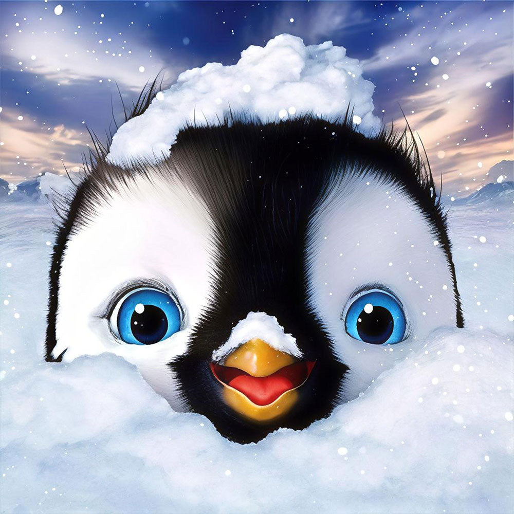 5D Diamond Painting Cartoon Pinguin - Unique-Diamond