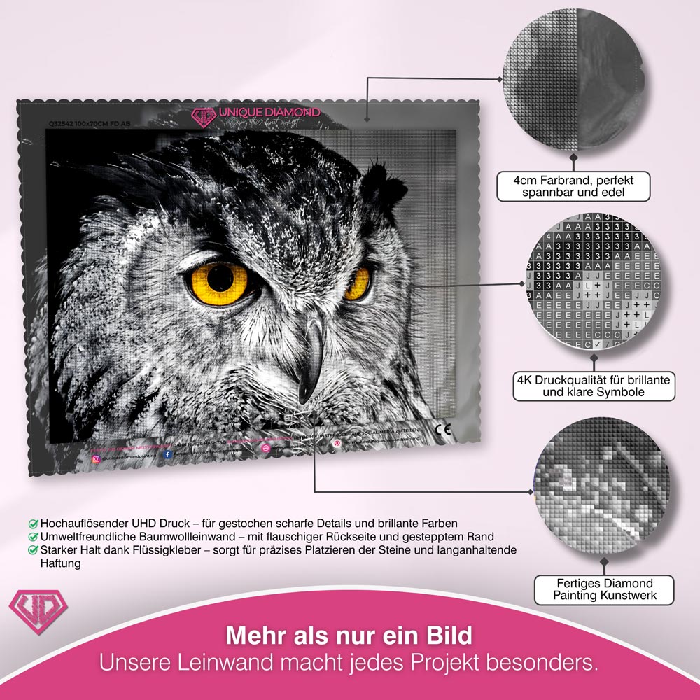 5D Diamond Painting – Eule der Nacht Unique-Diamond