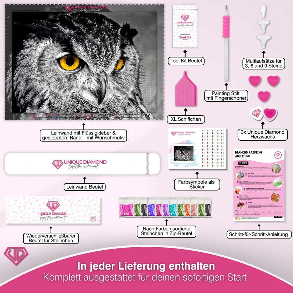 5D Diamond Painting – Eule der Nacht Unique-Diamond