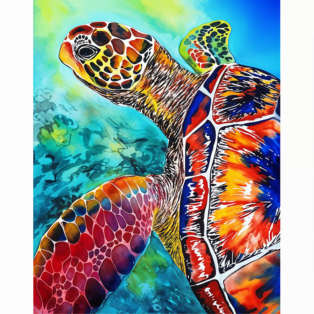 5D Diamond Painting AB Steine Fantasy Schildkröte, Unique-Diamond