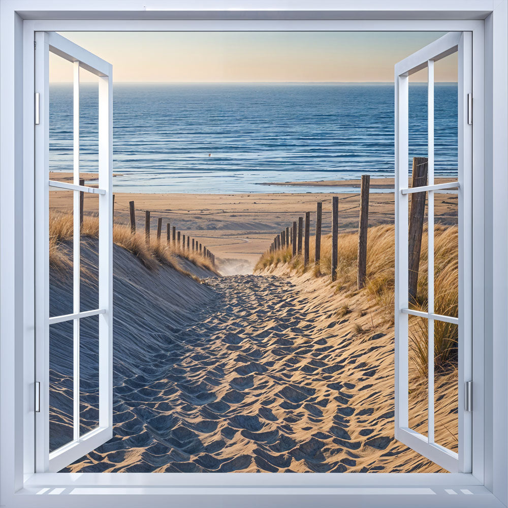 5D Diamond Painting – Fenster zum Strand Unique-Diamond