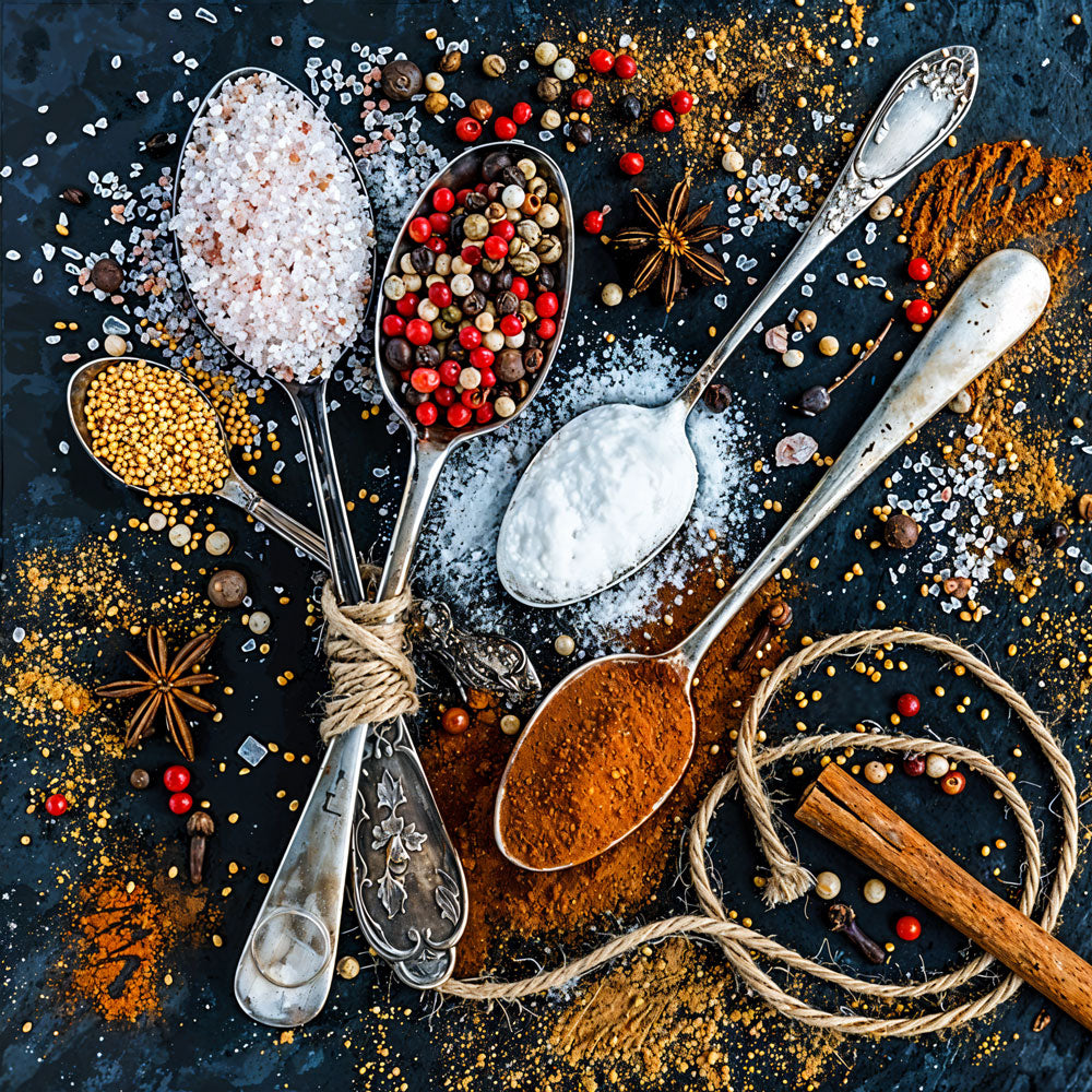 5D Diamond Painting – Gewürze und Salz, Unique-Diamond