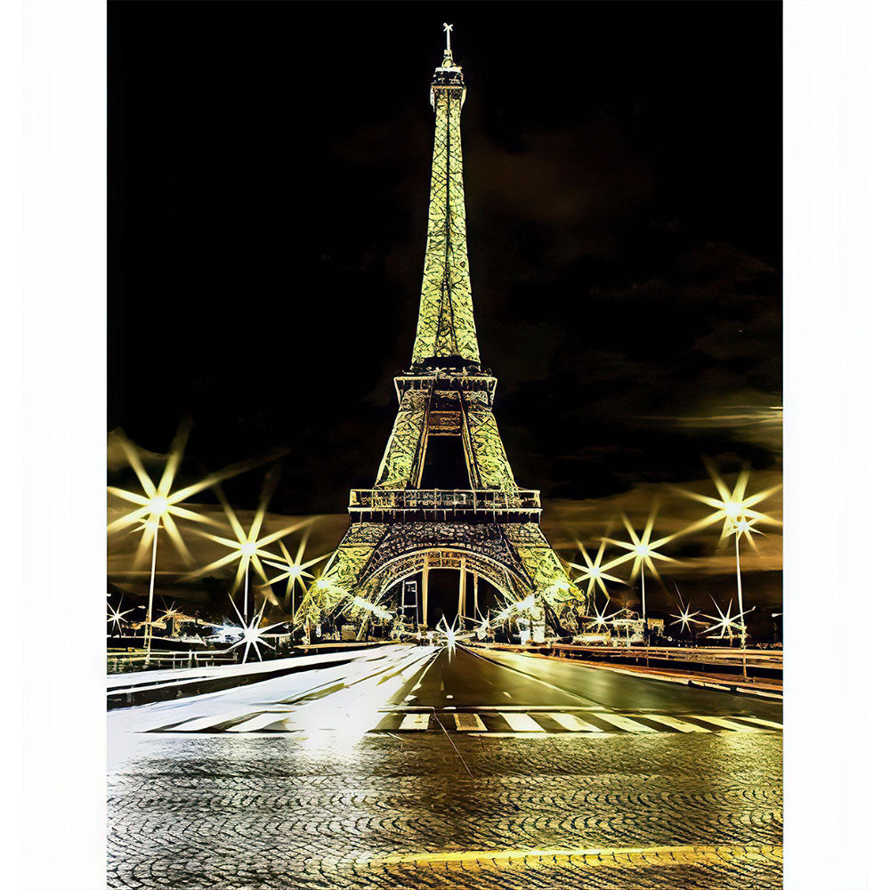 5D Diamond Painting glänzender Eiffelturm - Unique-Diamond