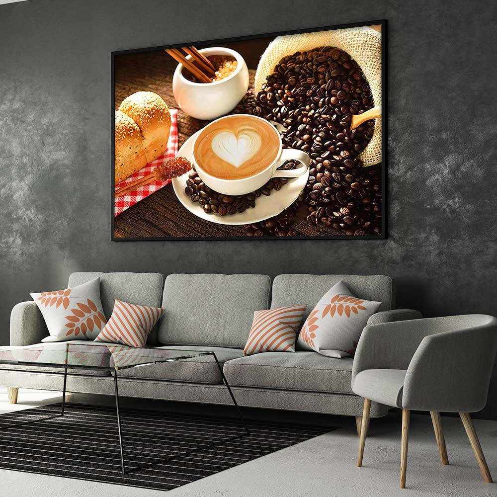 5D Diamond Painting – Kaffee mit Herz Unique-Diamond