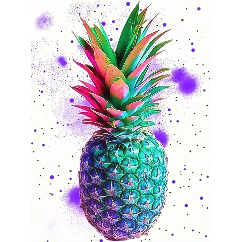 5D Diamond Painting Lila Ananas Abstrakt - Unique-Diamond