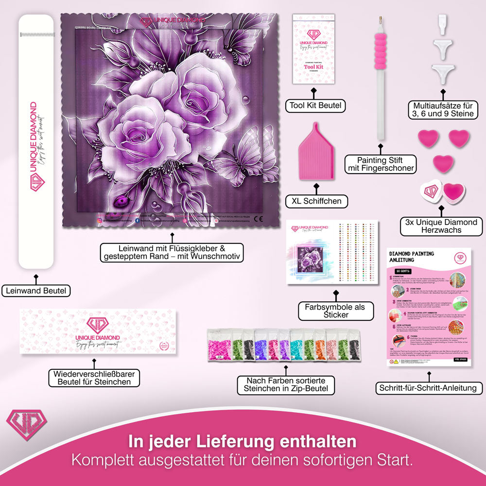 5D Diamond Painting – Lila Rose Unique-Diamond