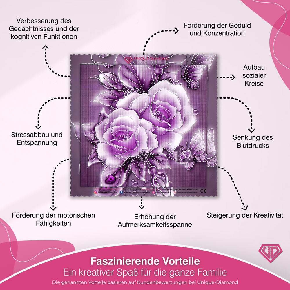 5D Diamond Painting – Lila Rose Unique-Diamond