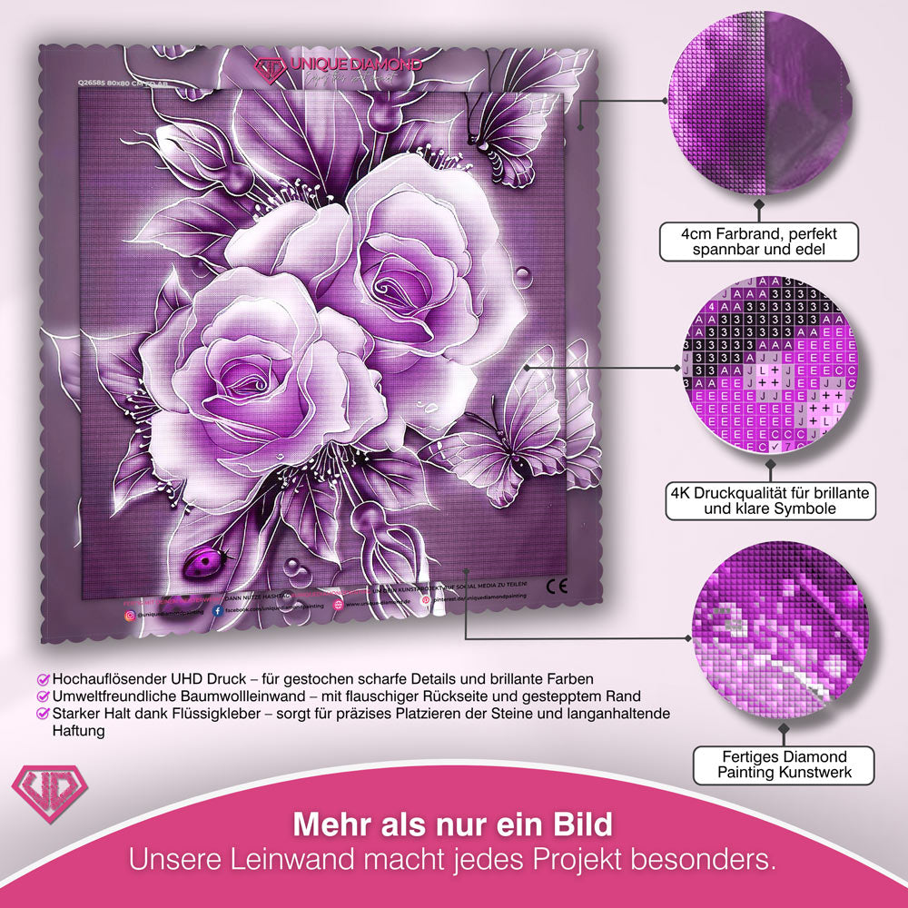 5D Diamond Painting – Lila Rose Unique-Diamond