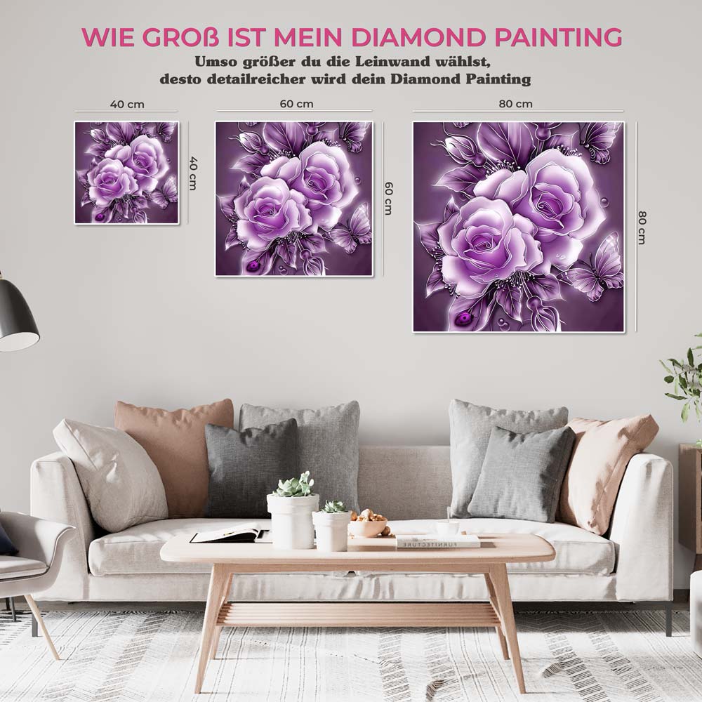 5D Diamond Painting – Lila Rose Unique-Diamond