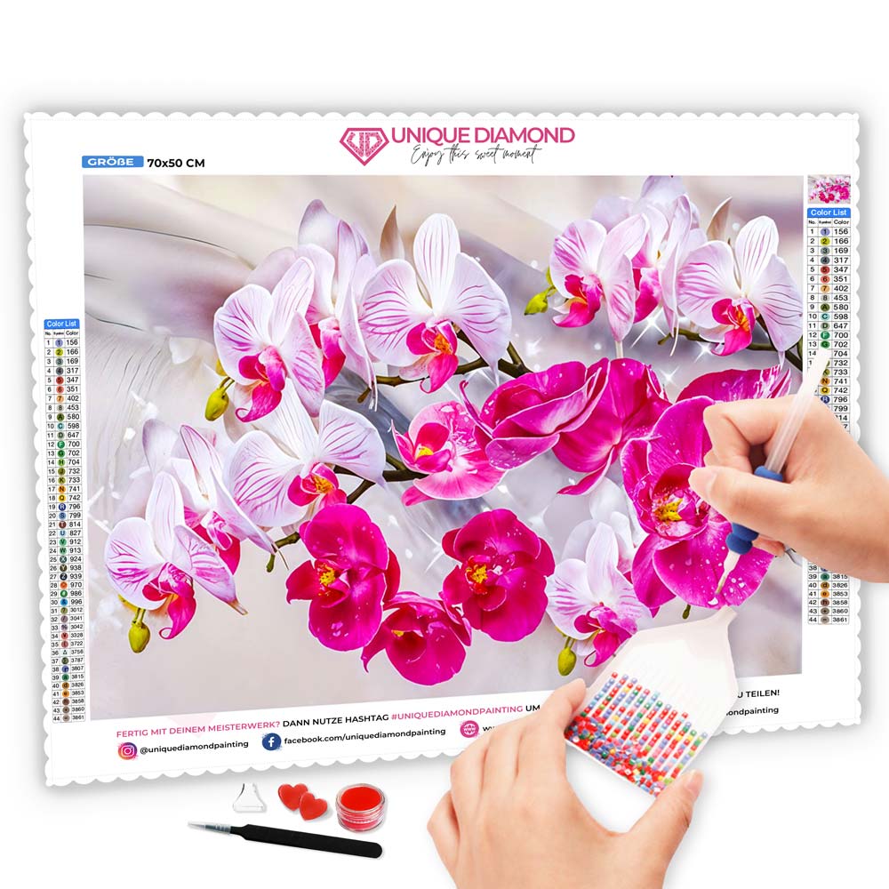 5D Diamond Painting Orchidee - Unique-Diamond