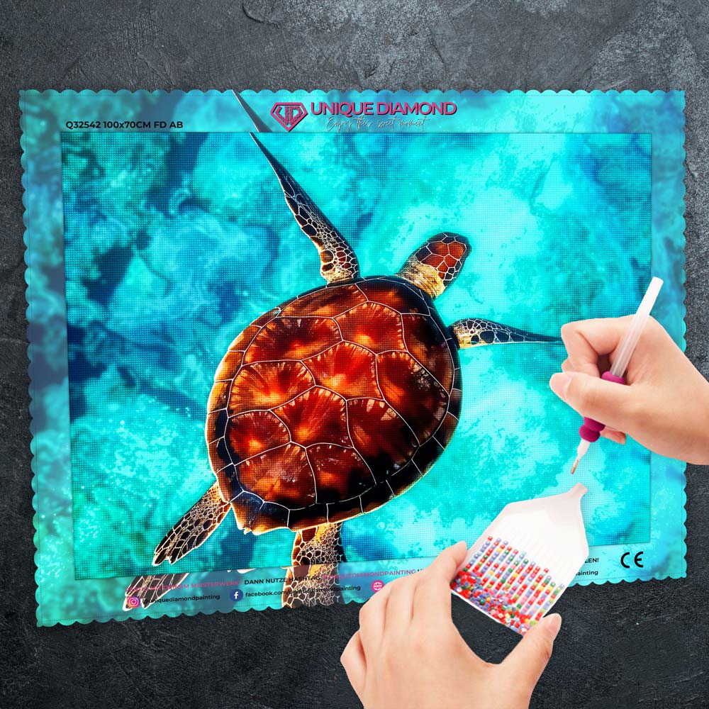 5D Diamond Painting – Ozean Schildkröte Unique-Diamond